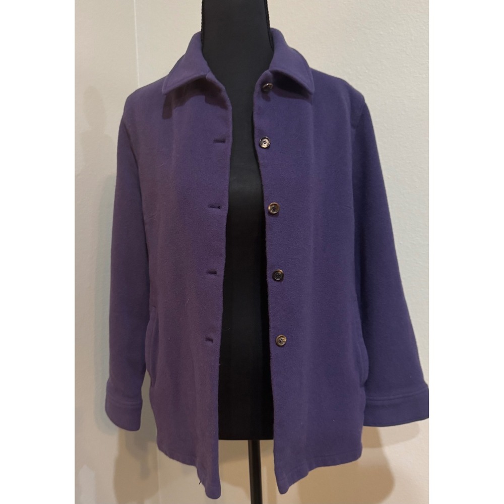 Bogner wool‎ Jacket Coat Collared Button Up Purple vintage